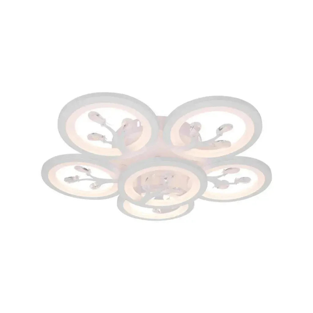 LED полилей с Daisy Remote Control, 6 артикула, 72W, студена/гореща/неутрална светлина, нестабилна, бяла с кристал