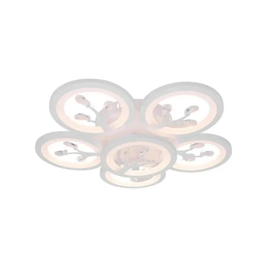 LED полилей с Daisy Remote Control, 6 артикула, 72W, студена/гореща/неутрална светлина, нестабилна, бяла с кристал
