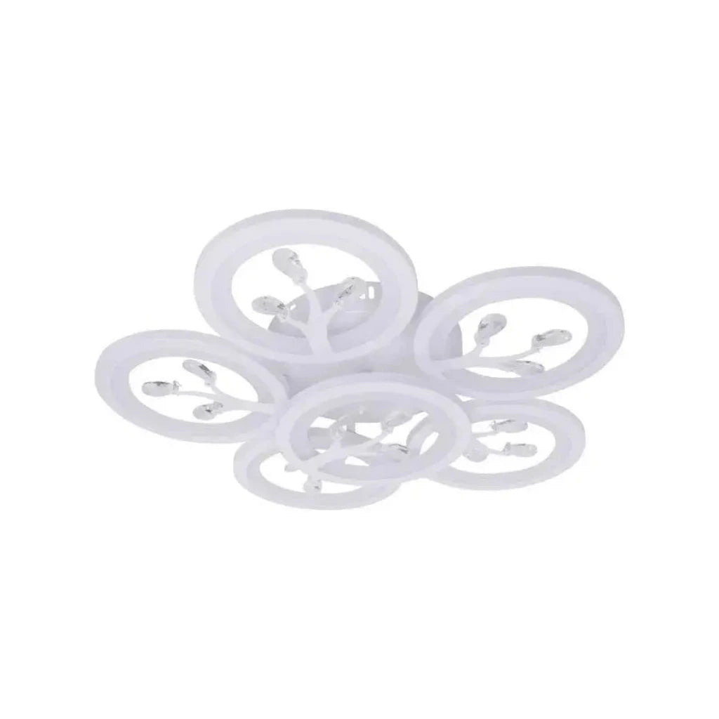 LED полилей с Daisy Remote Control, 6 артикула, 72W, студена/гореща/неутрална светлина, нестабилна, бяла с кристал
