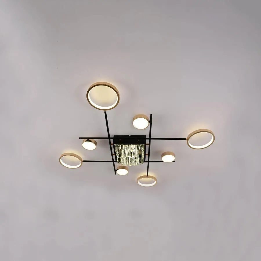 LED полилей с 168W Misel Remote Control, черно злато
