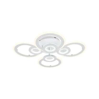 LED полилей с дистанционно управление на Kade 72W, 4 кръга, студ/гореща/неутрална светлина, нестабилен, бял