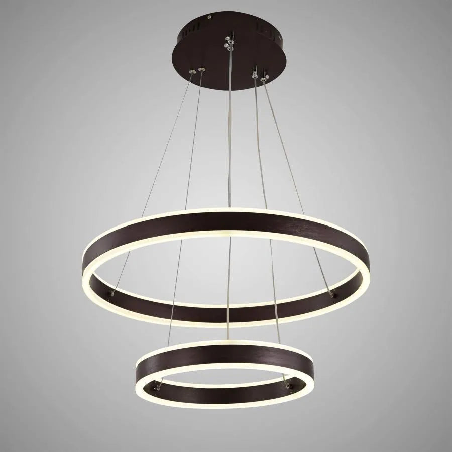 LED полилей, окачен с дистанционно управление Olathe 180W, 2 кръга, студена/гореща/неутрална светлина, нестабилна, кафява, регулируема височина