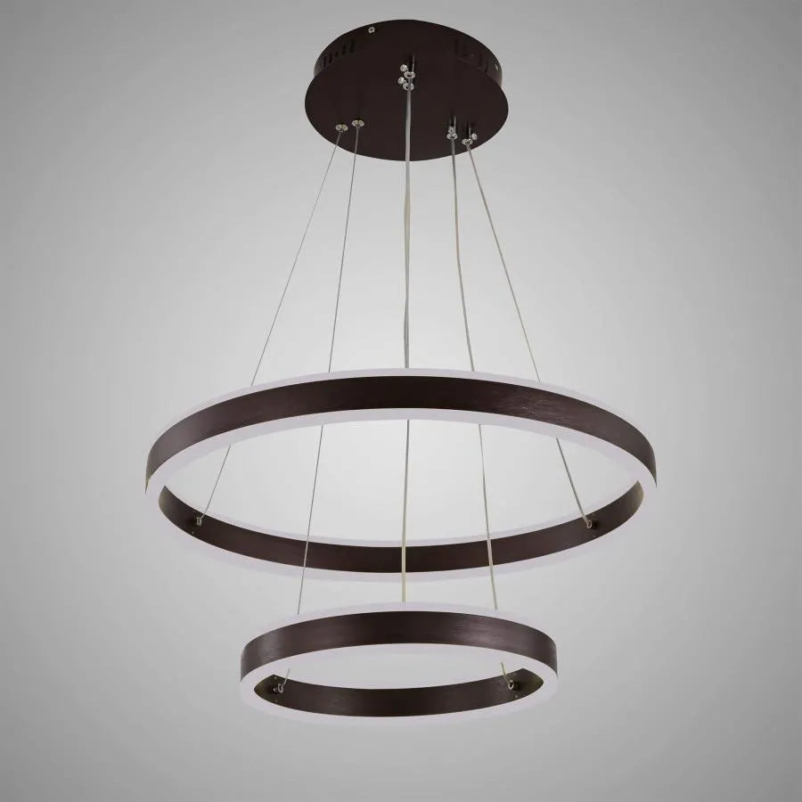 LED полилей, окачен с дистанционно управление Olathe 180W, 2 кръга, студена/гореща/неутрална светлина, нестабилна, кафява, регулируема височина