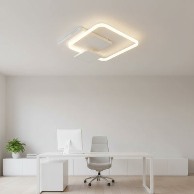 LED полилей с Anemona 75W дистанционно управление, 3 квадрата, студ/гореща/неутрална светлина, нестабилна, бяла