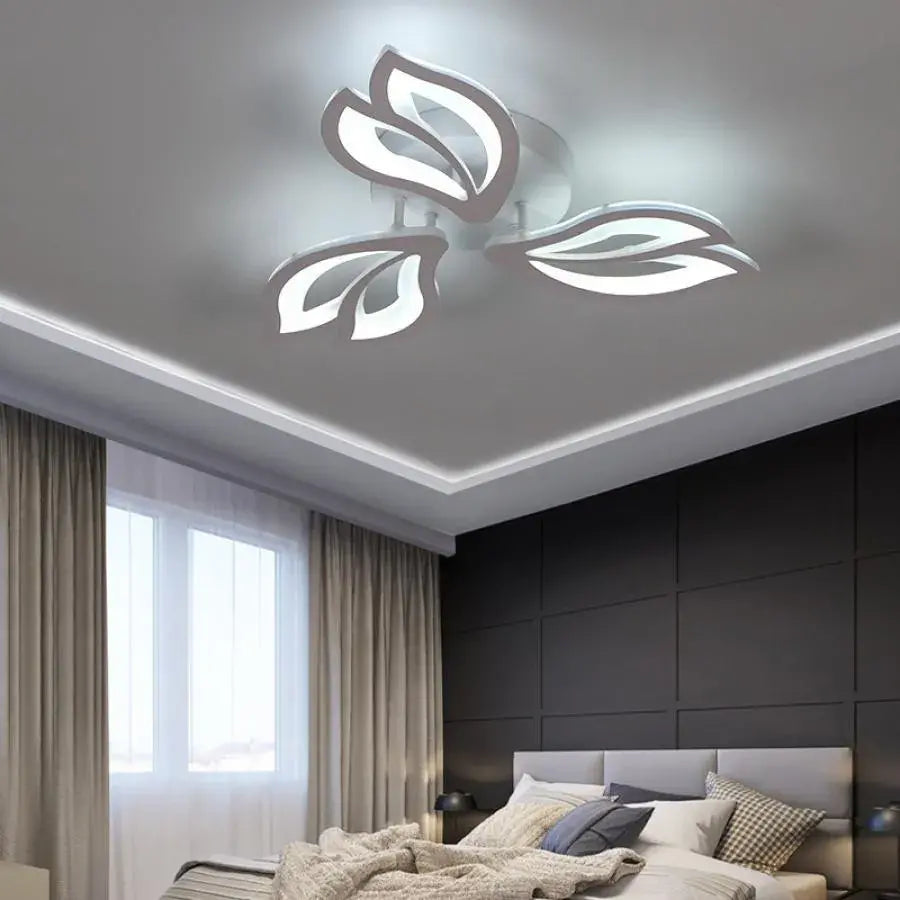LED полилей с дистанционно управление на лилия, 44W, 3 елемента, студена/гореща/неутрална светлина, нестабилна, бяла