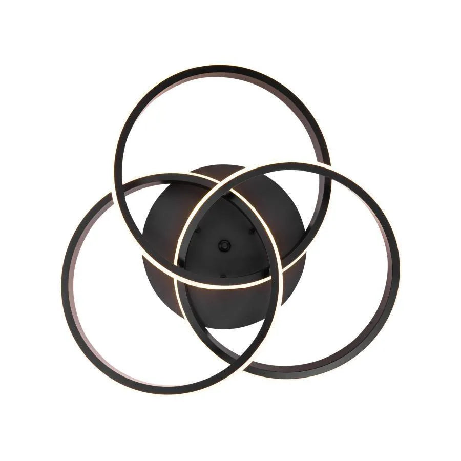 LED LED вектор Vortex, 96W, Metallic, Diamteru 40см, черно, дистанционно, студено/топла/неутрална светлина
