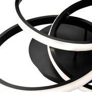 LED LED вектор Vortex, 96W, Metallic, Diamteru 40см, черно, дистанционно, студено/топла/неутрална светлина