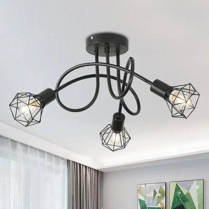 Похотлив Shion 3*E27, черен, метален