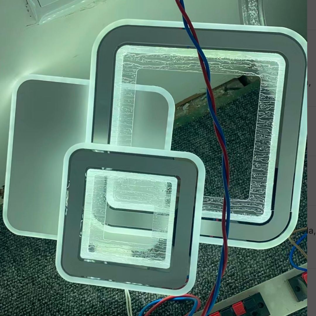 LED LED квадрат, 34W, 3 квадрата, студена/гореща/неутрална светлина, бяло