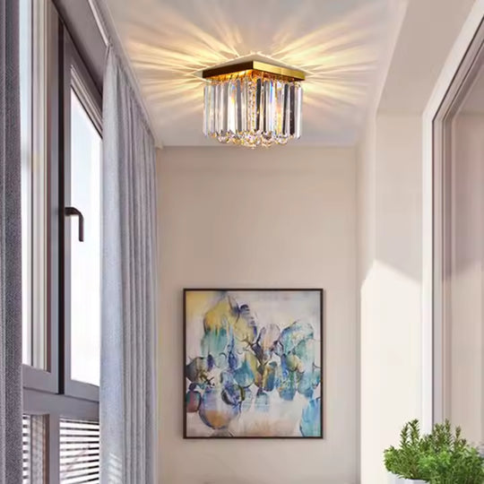 Кристален полилей MARTINEZ Linear Luxe, диаметър 35 см, 4x E14, лъскаво злато Модерен свещник Заглавие по подразбиране Alessandro Design