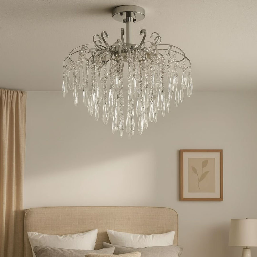 Crystal Chandleier Edinburgh Eleganza, 5xe27, диаметър 47 см, лъскав хром
