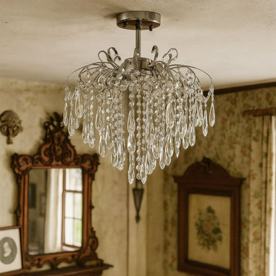 CRISTAL CHANDELIER EGO 5x E27, диаметър 47 см, лъскав хром
