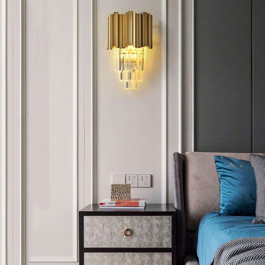 Нанесете Crystal Blois Piccolum Chandelier, 2xe14, златист