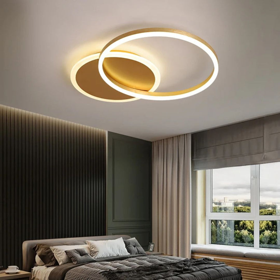 LED LED Lud, 2 кръга, 36W, студена/гореща/неутрална светлина, златист
