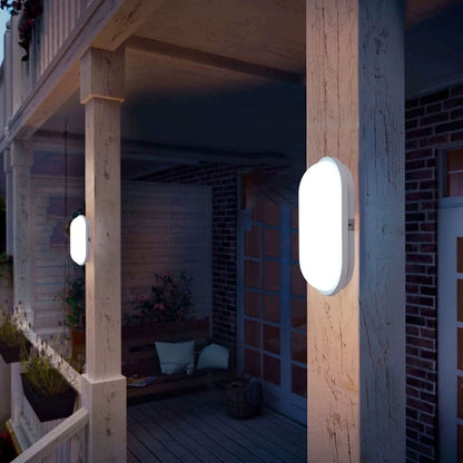 Външен LED аплик AX320/218WH, 24W, Топла светлина 3000K, IP65, Бял, Метал