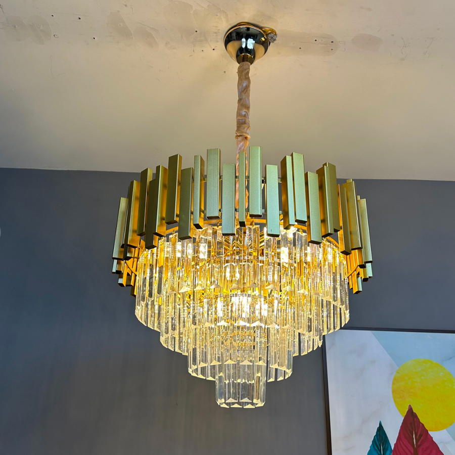 Chandelier Grazia Diego, диаметър 49 cm, 5x e14 злато, регулируема височина