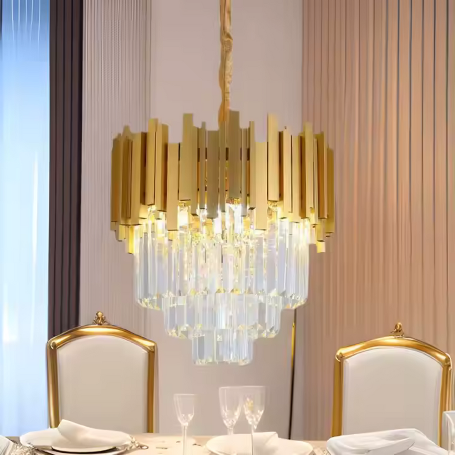 Chandelier Grazia Diego, диаметър 49 cm, 5x e14 злато, регулируема височина