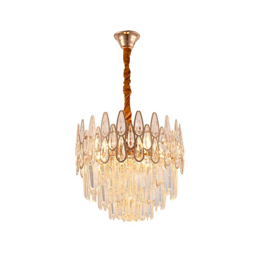 Crystal Chandelier Alhambra Petito 3x E14, 30см диаметър, лъскаво злато, регулируема височина