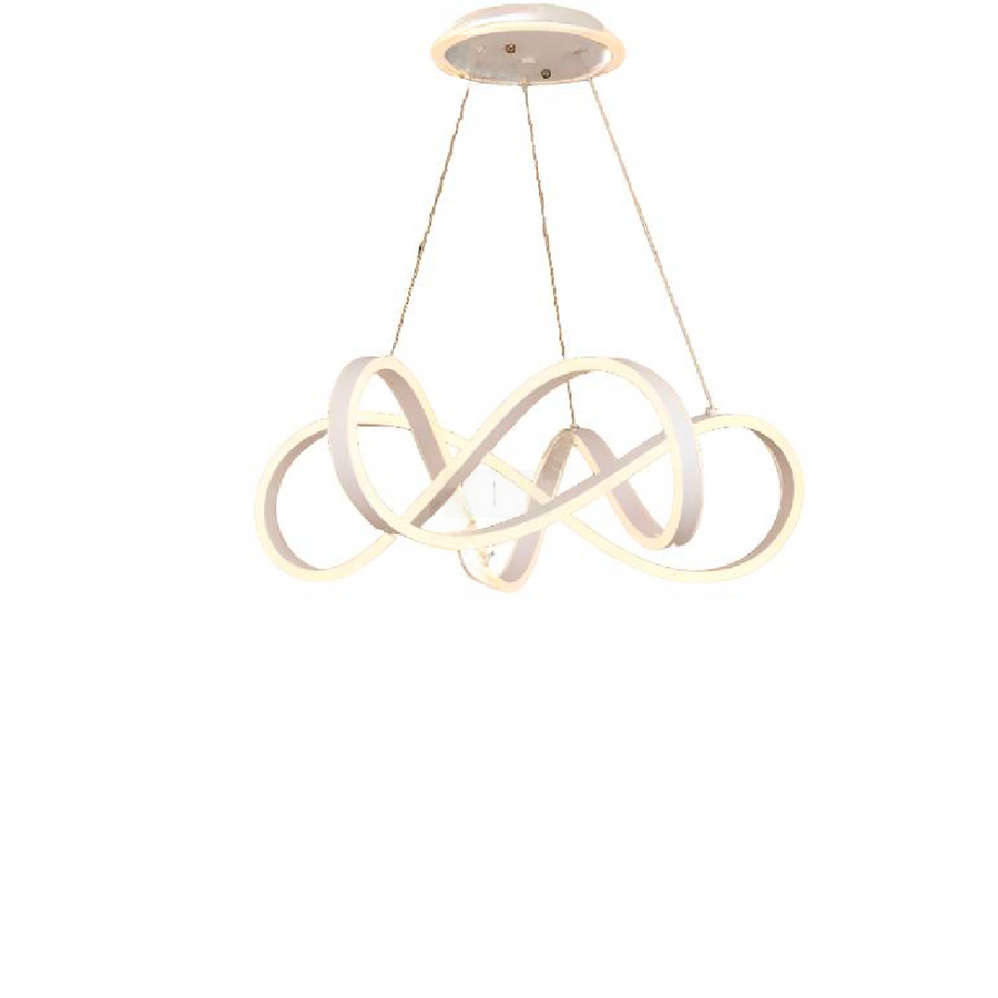 LED полилей, окачен с Infinity Halo 138W дистанционно управление, студена/гореща/неутрална светлина, бяла, бяла, регулируема височина