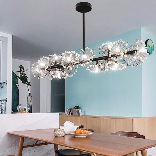 Cryordano Crystal Chandelier Giordano, 16x G4, 120 см дължина, черно