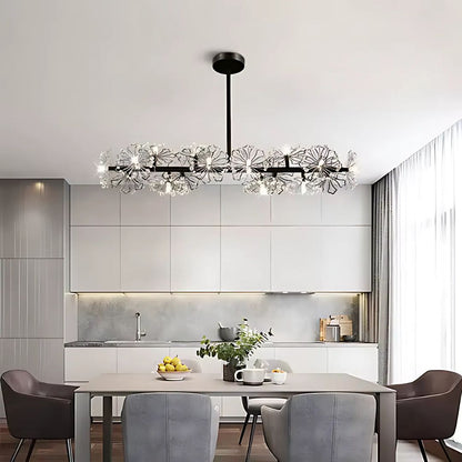 Cryordano Crystal Chandelier Giordano, 16x G4, 120 см дължина, черно