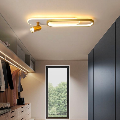 LED полилей с регулируем проектор на Fisso Camilla, 49W, студена/гореща/неутрална светлина, лъскаво злато