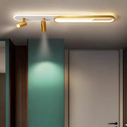 LED полилей с регулируем проектор на Fisso Camilla, 69W, студена/гореща/неутрална светлина, лъскаво злато