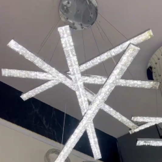 LED полилей с дистанционно управление на Либория, 64W, студена/гореща/неутрална светлина, нестабилна, сребърна