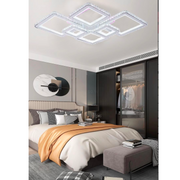 RGB поведе похот с Quadris Remote Control, 240W, 6 квадрата, студ/гореща/неутрална светлина, маргаритка, бяло