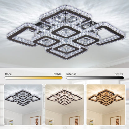 LED LED Quadria Supremo, 5x елементи, RGB 198W, Premium & неръждаема, гореща/студена/неутрална светлина