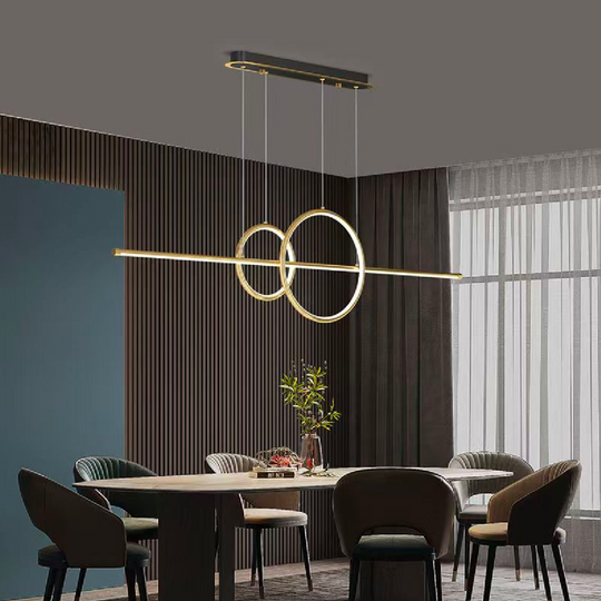 Окачен LED полилей с дистанционно управление CASSANDRA 40W, линейна, студена/топла/неутрална светлина, димируем, златист, регулируема по височина LED полилей с дистанционно управление Заглавие по подразбиране Alessandro Design