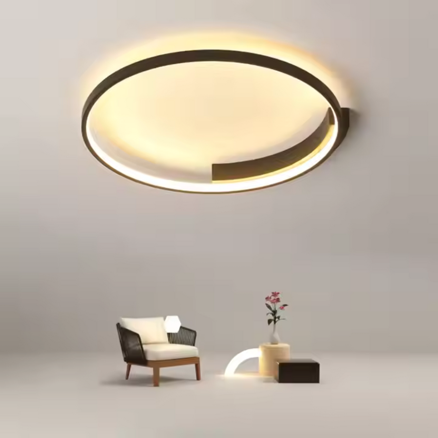 LED полилей с дистанционно управление letizia 33w, кръгла, студена/гореща/неутрална светлина, нестабилна, черна