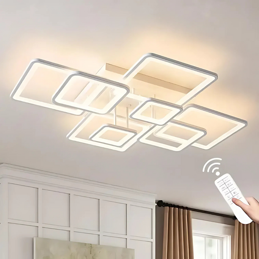 LED похот на дистанционно управление, ела, 8 квадрата, 203W, студена/гореща/неутрална светлина, нестабилна, бяла