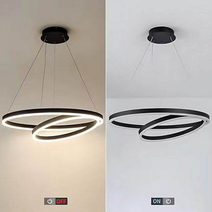 LED полилей с дистанционно управление на Amelia, 4000k, 31W, 30x49,9 см, черна, регулируема височина