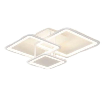 LED полилей с Zoe Remote Control, 64W, 3 квадрата, студ/гореща/неутрална светлина, нестабилен, бял