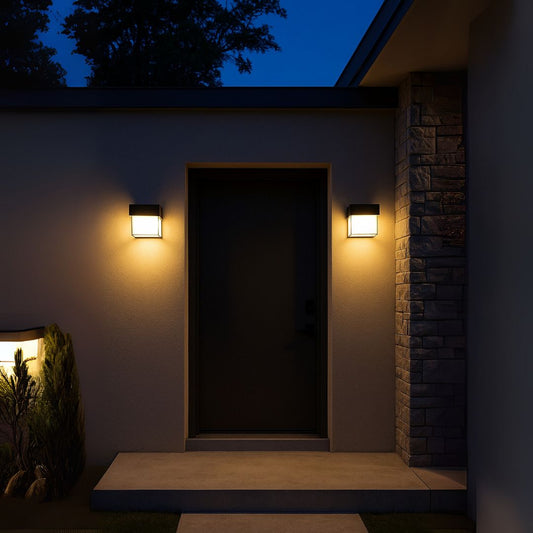 Aplica LED Exterior AMIRA, 1 Sursa de lumina, Lumina Calda, Negru