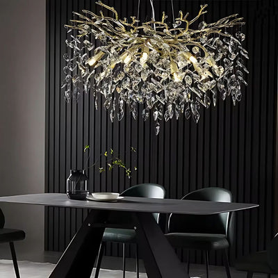 Crystal Chandelier Waltz Rhapsody, 9x G9, злато, 60 см, регулируема височина