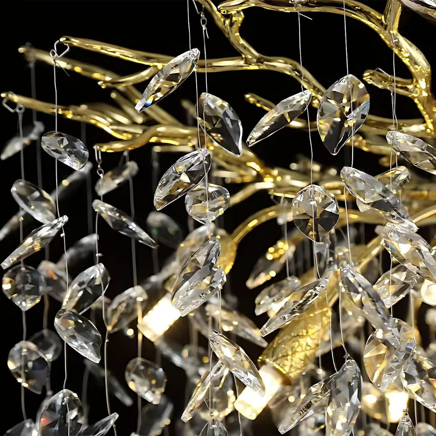 Crystal Chandelier Waltz Rhapsody, 12x G9, злато, 80 см, регулируема височина