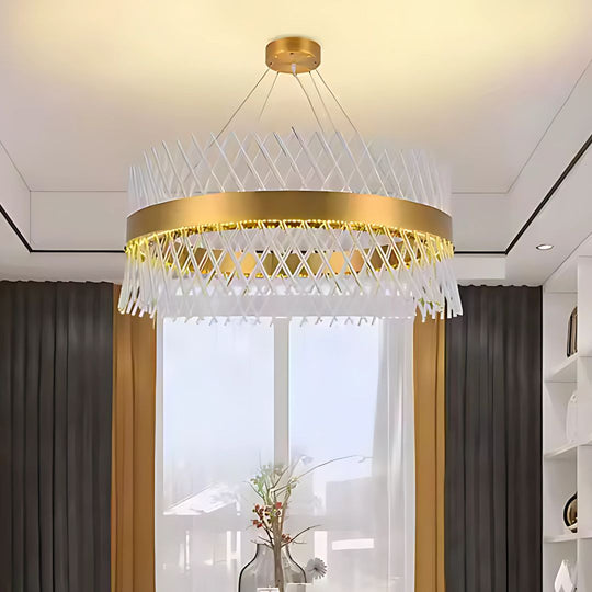 Кристален полилей ALHAMBRA Nobile, LED, 52W, диаметър 40 см, топла/студена/неутрална светлина, възможност за димиране, регулируема височина, златен LED блясък с дистанционно управление Заглавие по подразбиране Alessandro Design
