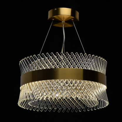 Crystal Chandelier Alhambra Magno, LED, 110W, диаметър 60 см, гореща/студена/неутрална светлина, нестабилна, регулируема височина, злато