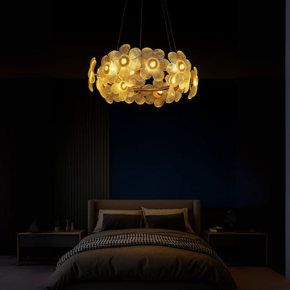 CRISTAL CHANDELIER CADENZA ALLEGRO, 10X E14, диаметър 48 см, регулируема височина, злато