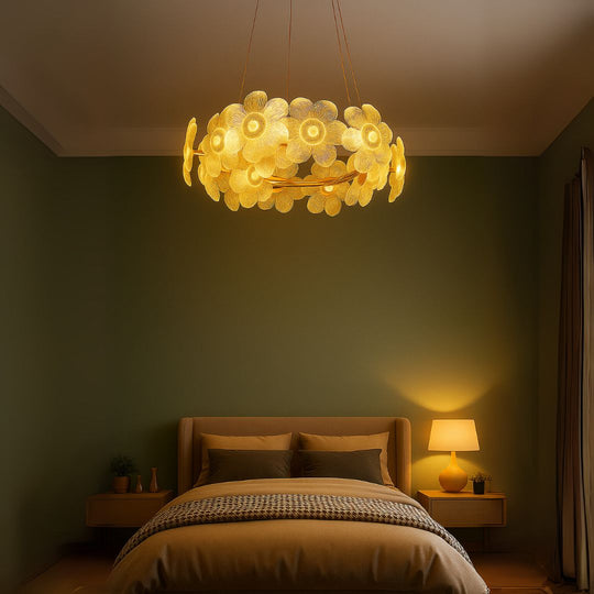 LED кристален полилей, Cadenza Allegro 40W, диаметър 48 см, регулируема височина, злато, топла/студена/неутрална светлина 3000K/4000K/6000K, метален и кристален кристален полилей Заглавие по подразбиране Alessandro Design