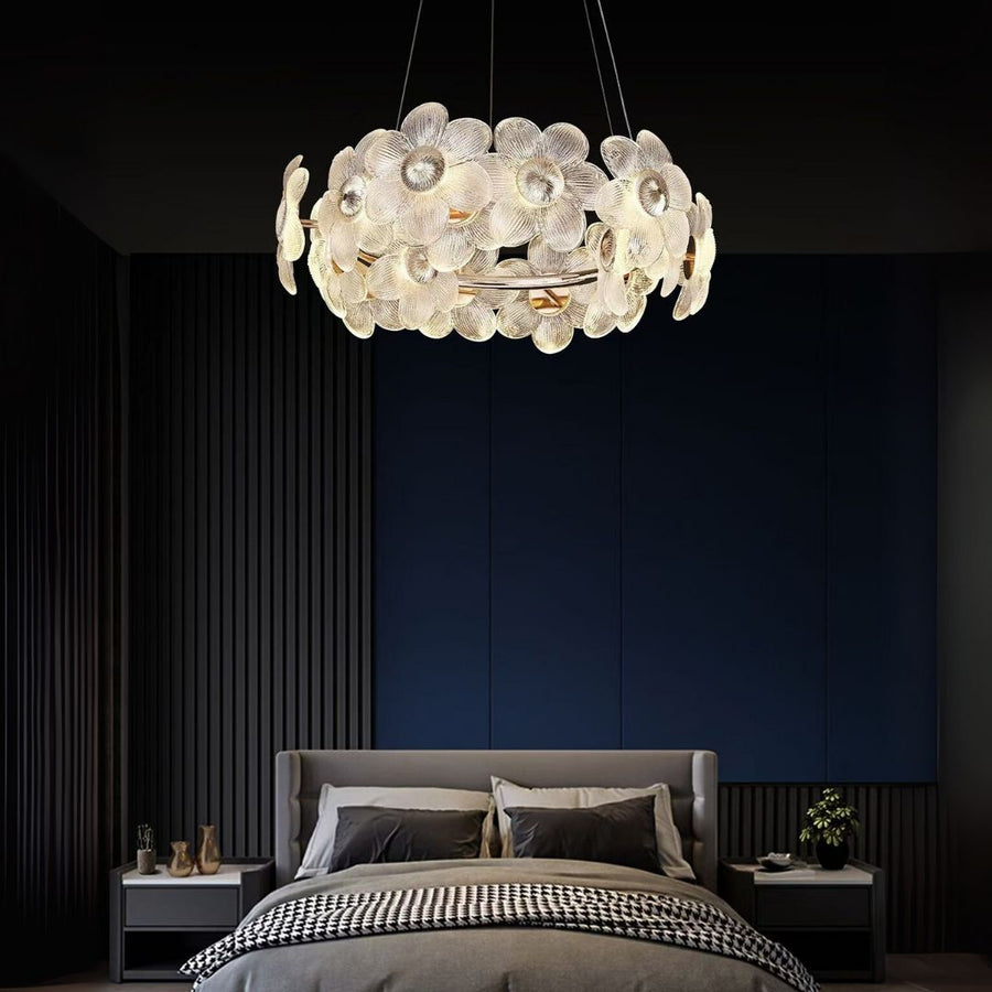 CRISTAL CHANDELIER CADENZA ALLEGRO, 10X E14, диаметър 48 см, регулируема височина, злато
