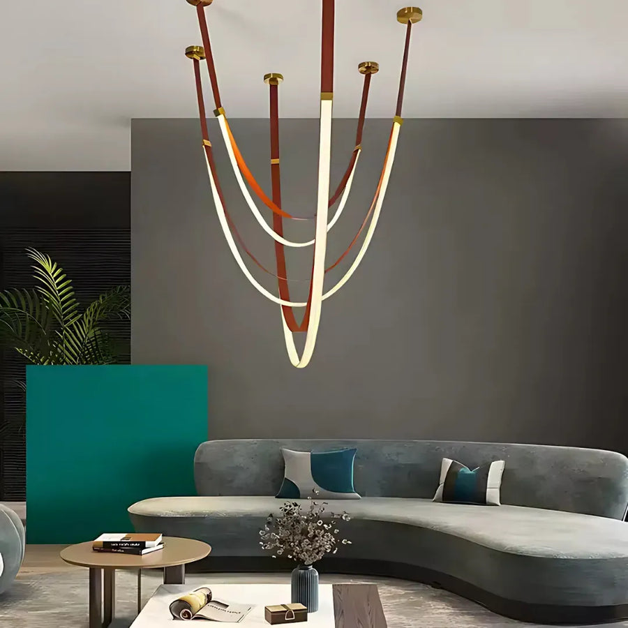 Модерен полилей, LED, Largo Area, 36W, неутрална светлина, кафяв
