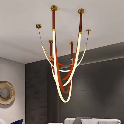 Модерен полилей, LED, Largo Area, 36W, неутрална светлина, кафяв