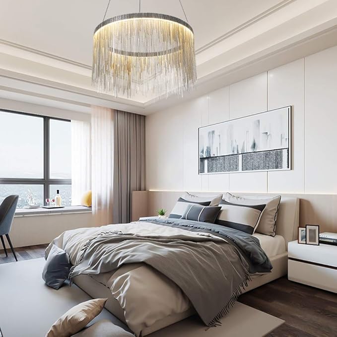 LED похот, окачена с дистанционното управление на Magnus Illumina, 32W, студена/гореща/неутрална светлина, нестабилна, лъскава хром