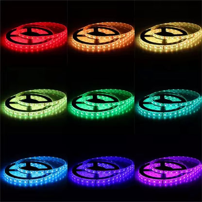 Kit Banda LED 2835 cu telecomanda, RGB, 10W/m, 5m, IP44
