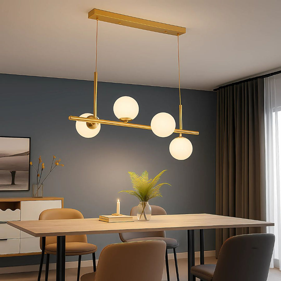 Fabio Chandelier, 4x G9, злато, регулируема височина