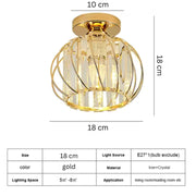 Cora 1xe27 полилей, злато, метал и кристал