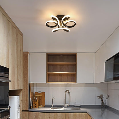 LED LED VERTEX HELIX, 44W, вълнообразна, студена/гореща/неутрална светлина, черна